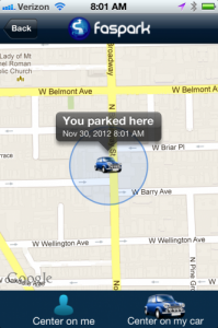 Faspark präsentiert eine neue Parkplatz-App für das iPhone. Derzeit wird in Chicago und München nach freien Parkmöglichkeiten gesucht.
